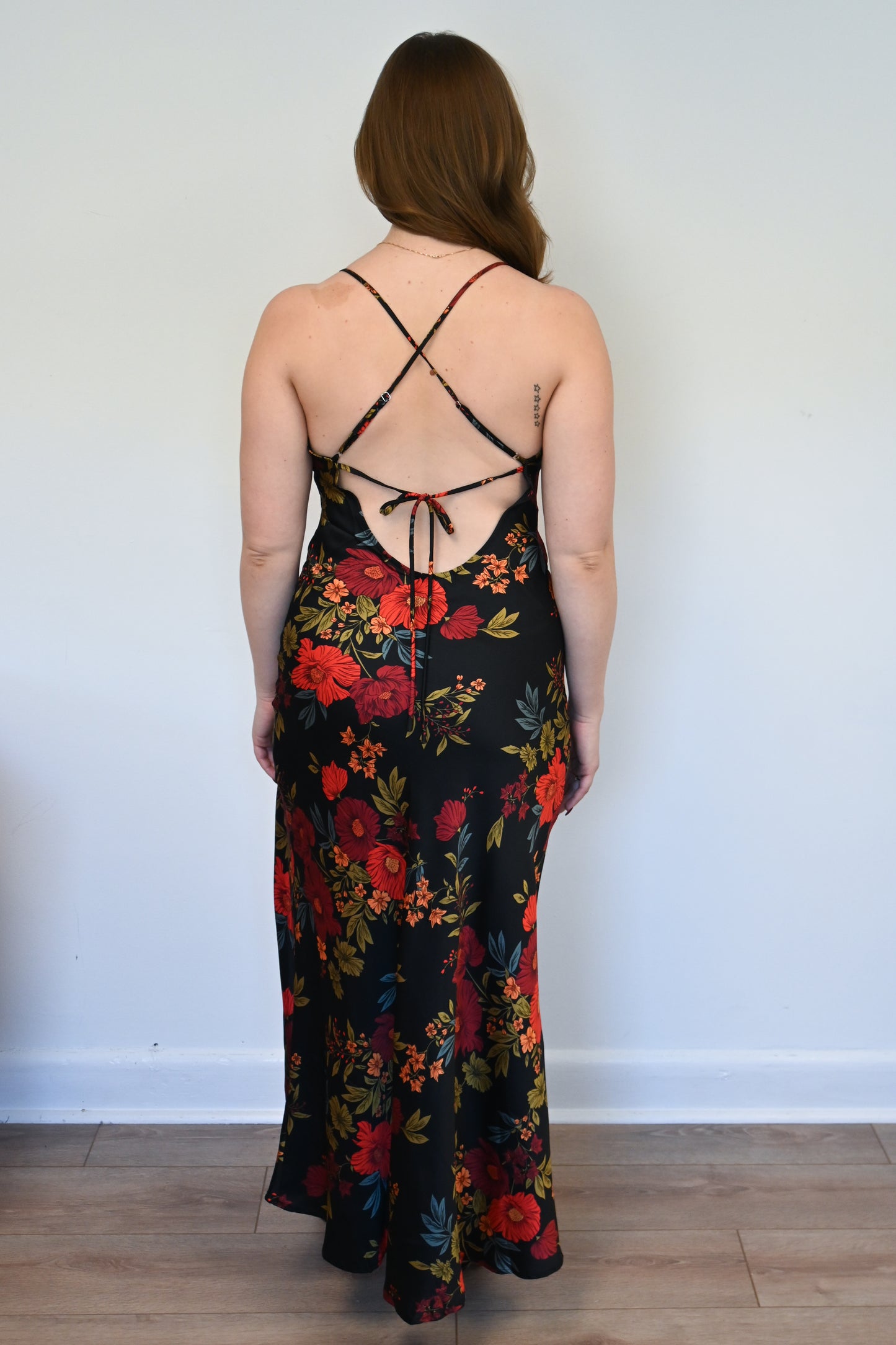 Low Back Floral Slip Dress