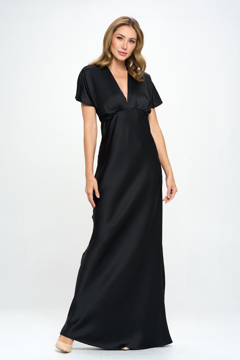 Satin Maxi Dress (S-3X)
