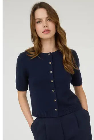 Short Sleeve Fine knit cardigan