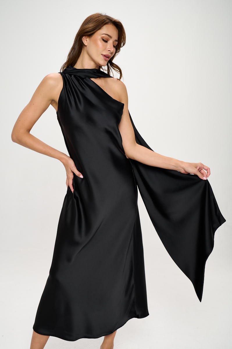 Scarf Midi Dress (S-3X)