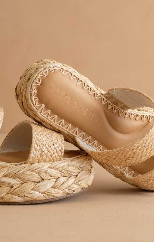 Marley Rattan Wedge Sandal