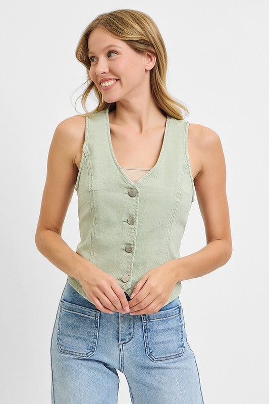 Kory Denim Vest (S-3X)