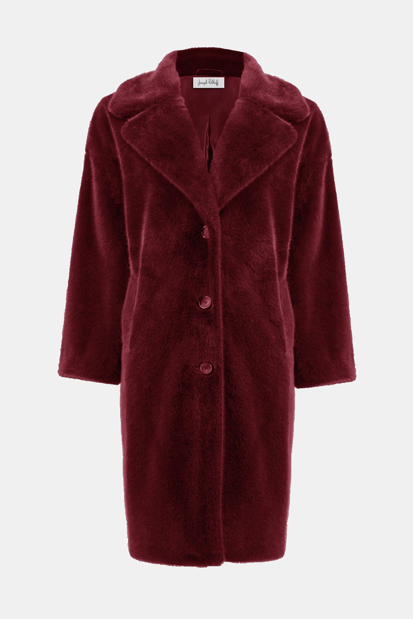 Wine Faux Fur Coat (S-XXL)