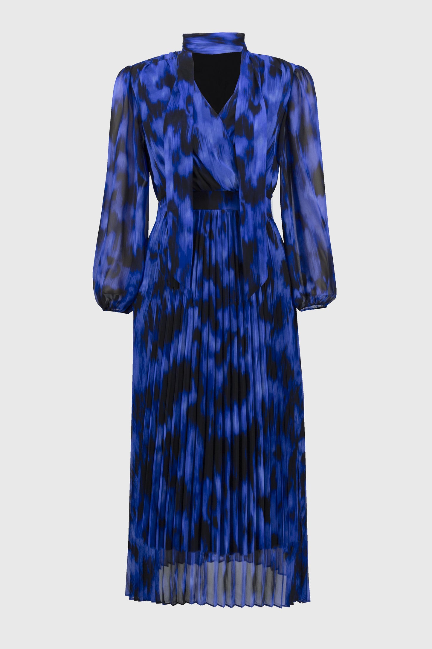 Pleated Print Midi Dress (2-22)