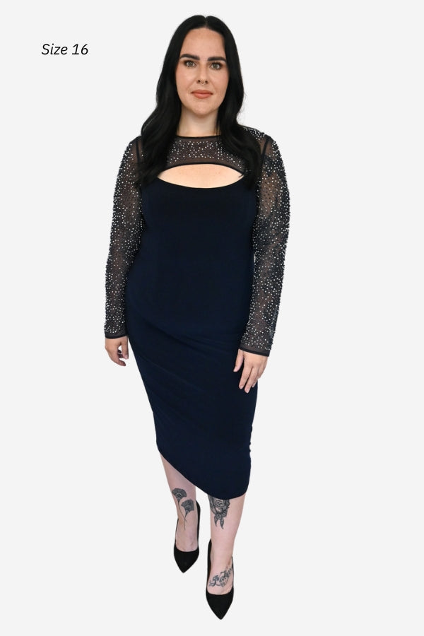 Embellished Silky Knit Dress (6-20)