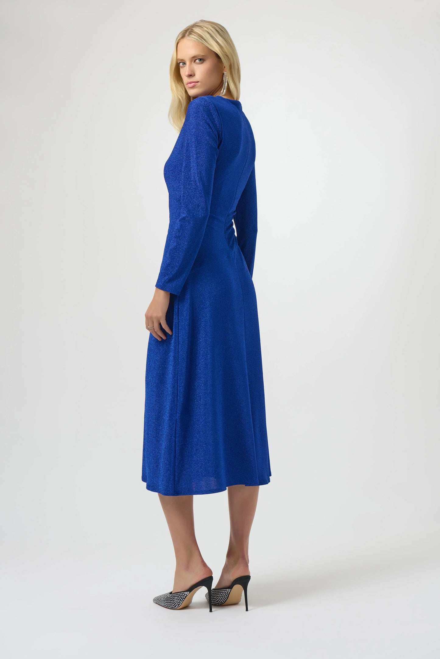 CURVE Shimmer Long Sleeve Midi Dress
