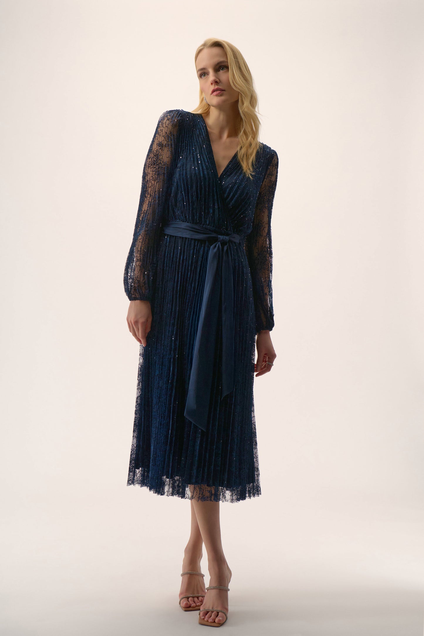 CURVE Lace Sequin Midi Dress