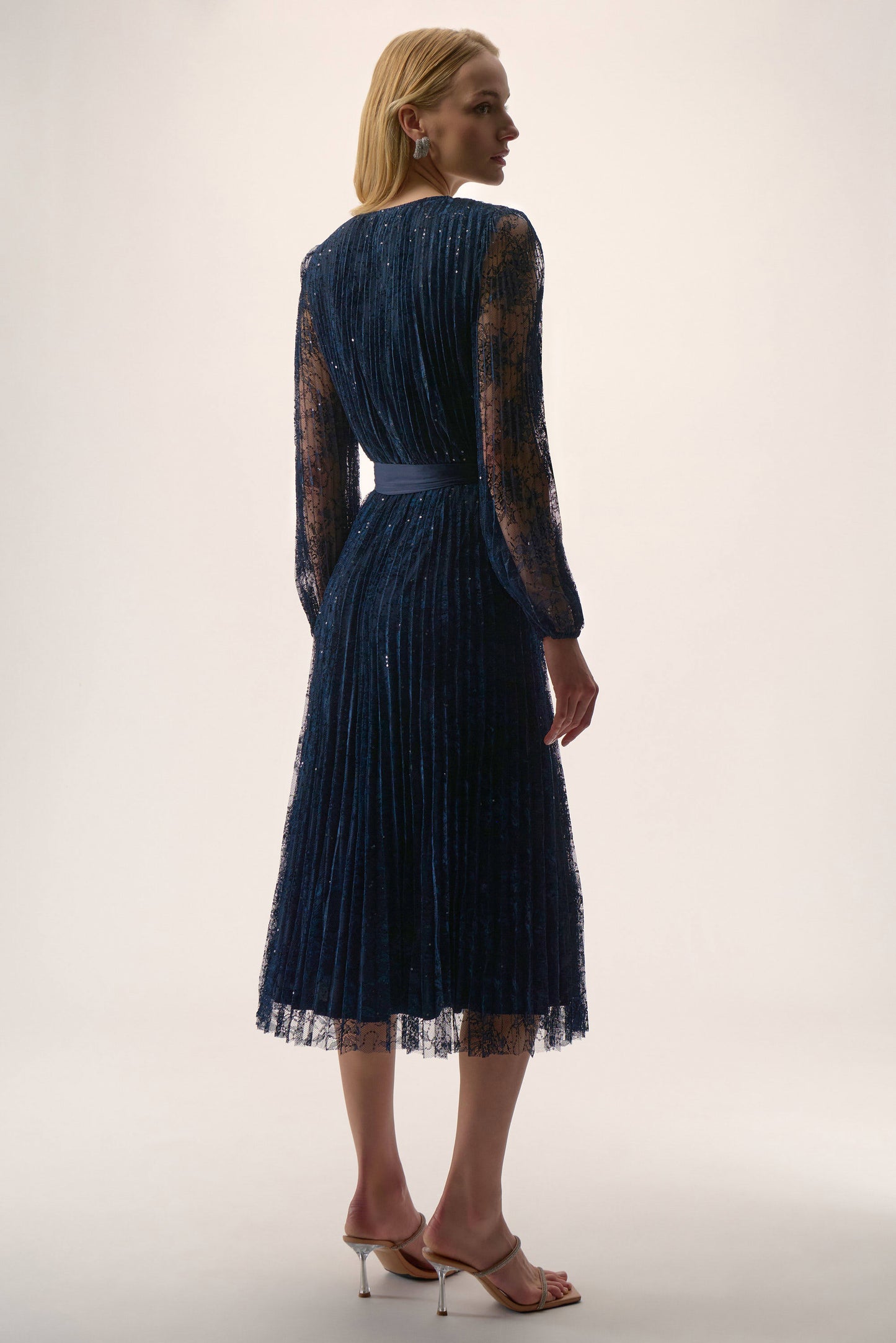 CURVE Lace Sequin Midi Dress