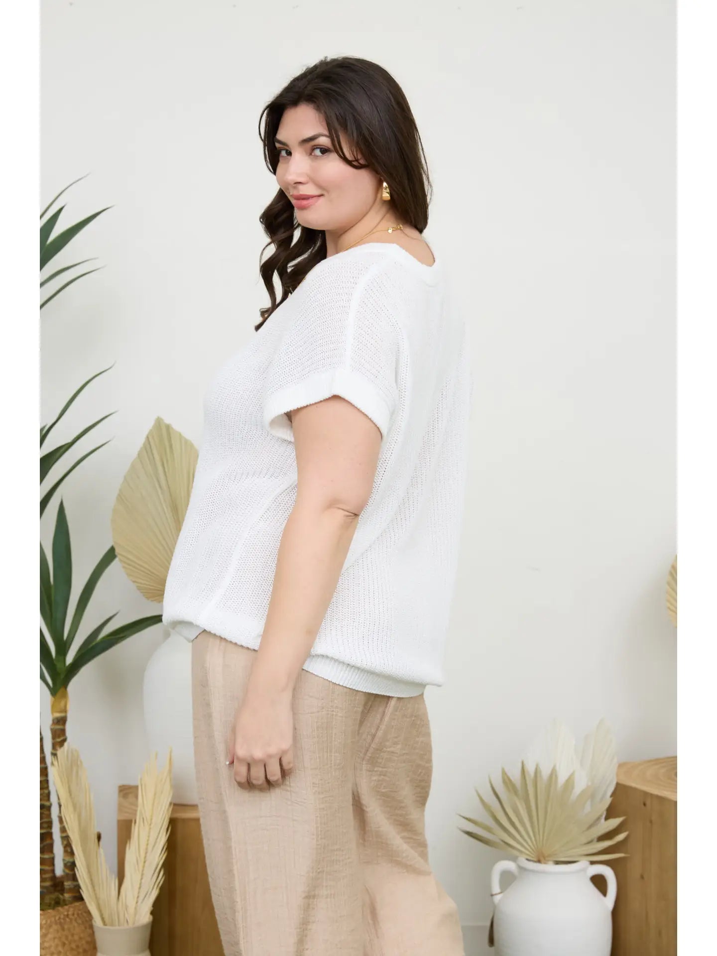 CURVE Loose Knit SS top