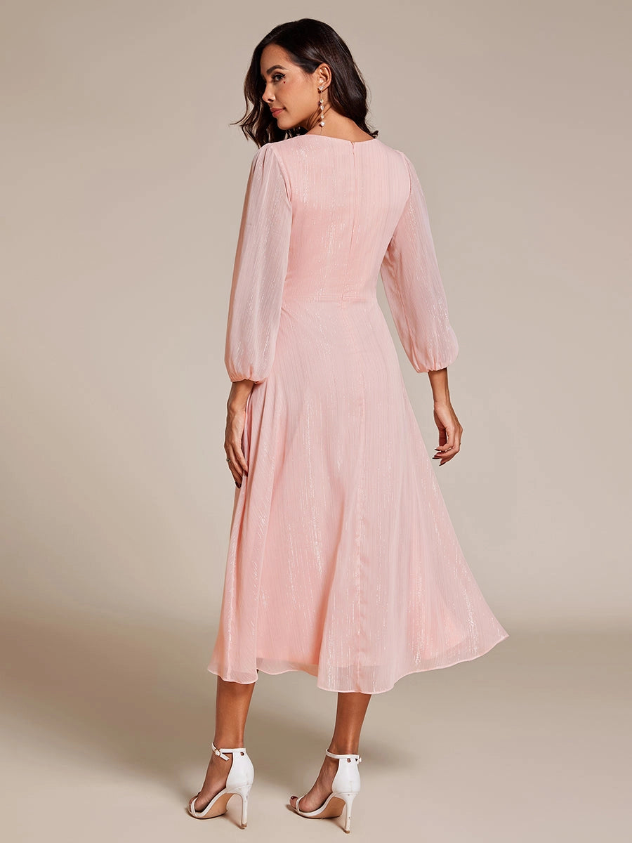CURVE Lurex Chiffon Midi Dress