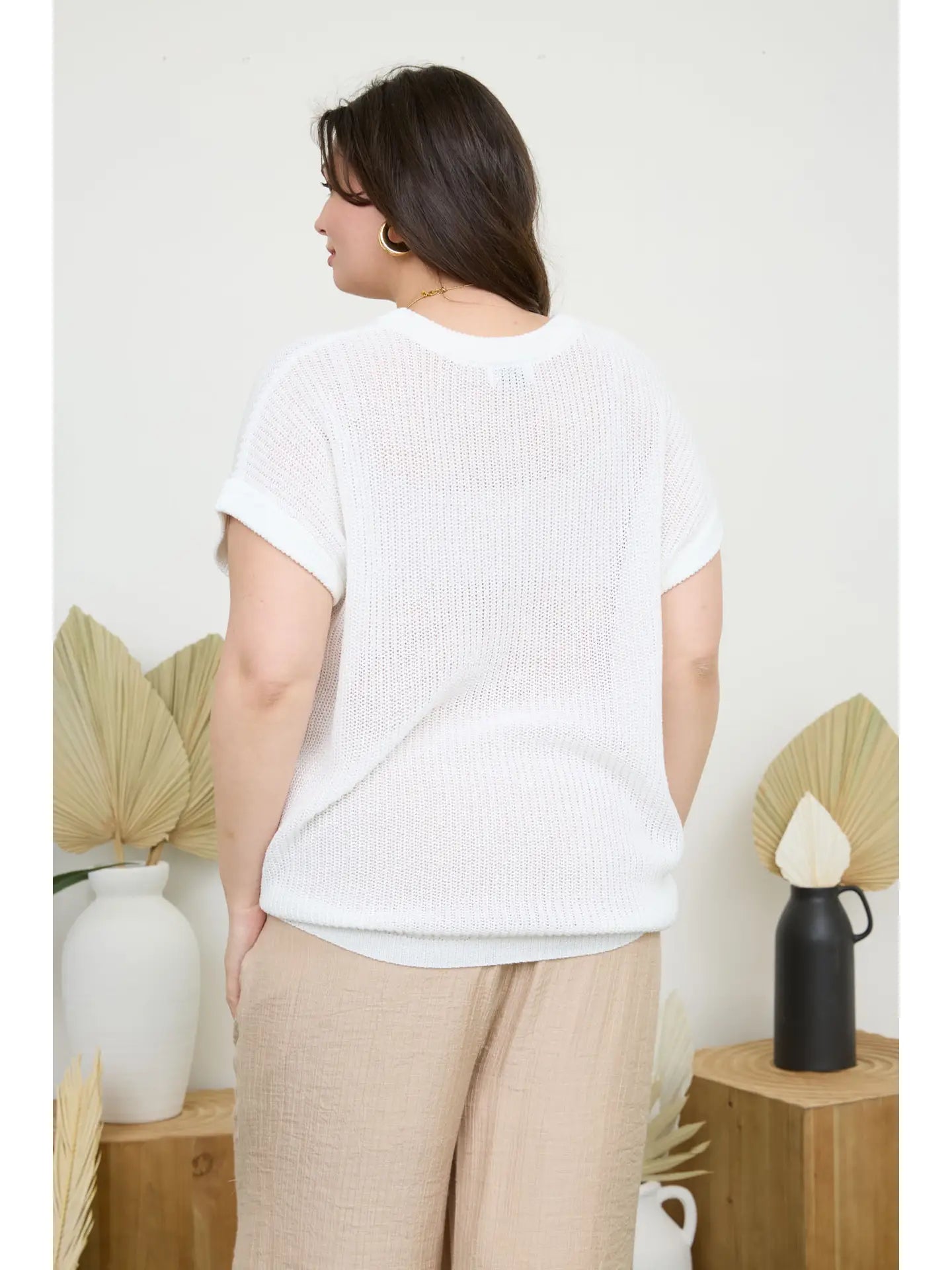 CURVE Loose Knit SS top