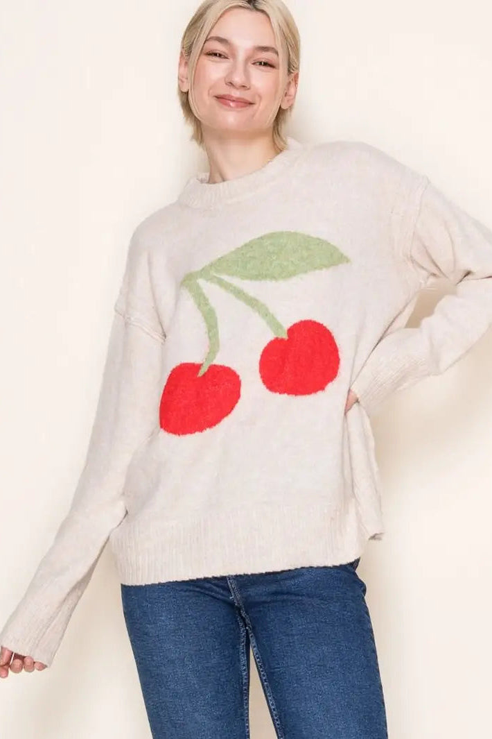 Cherry Pullover Sweater (S-3X)