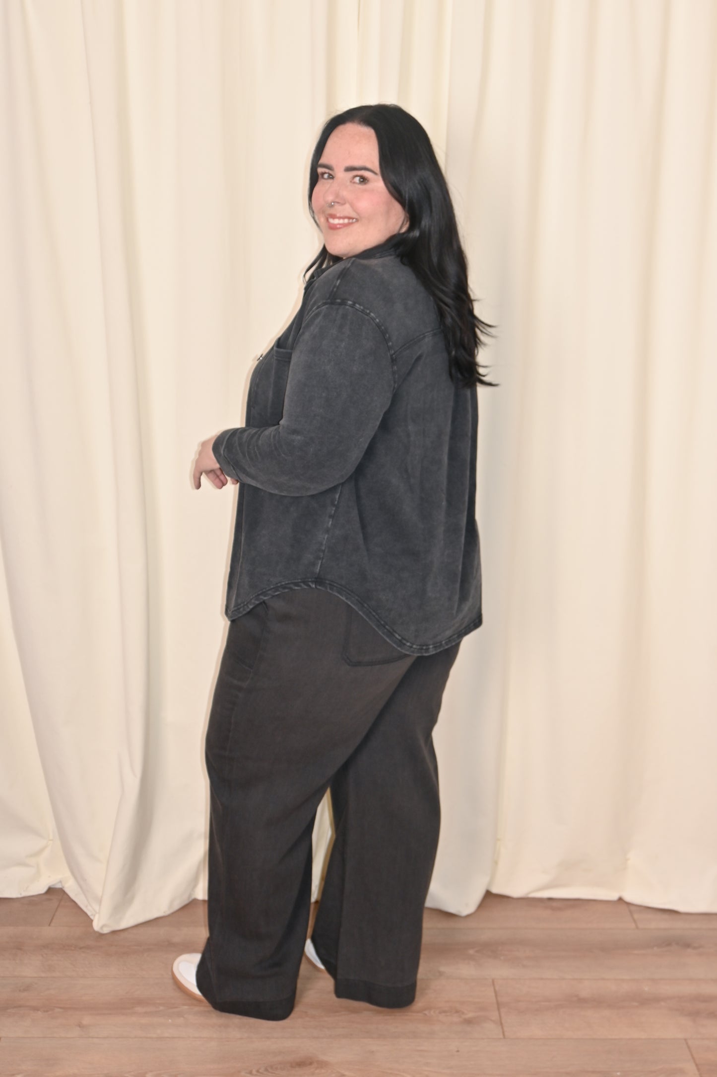 CURVE Knit Denim Shirt