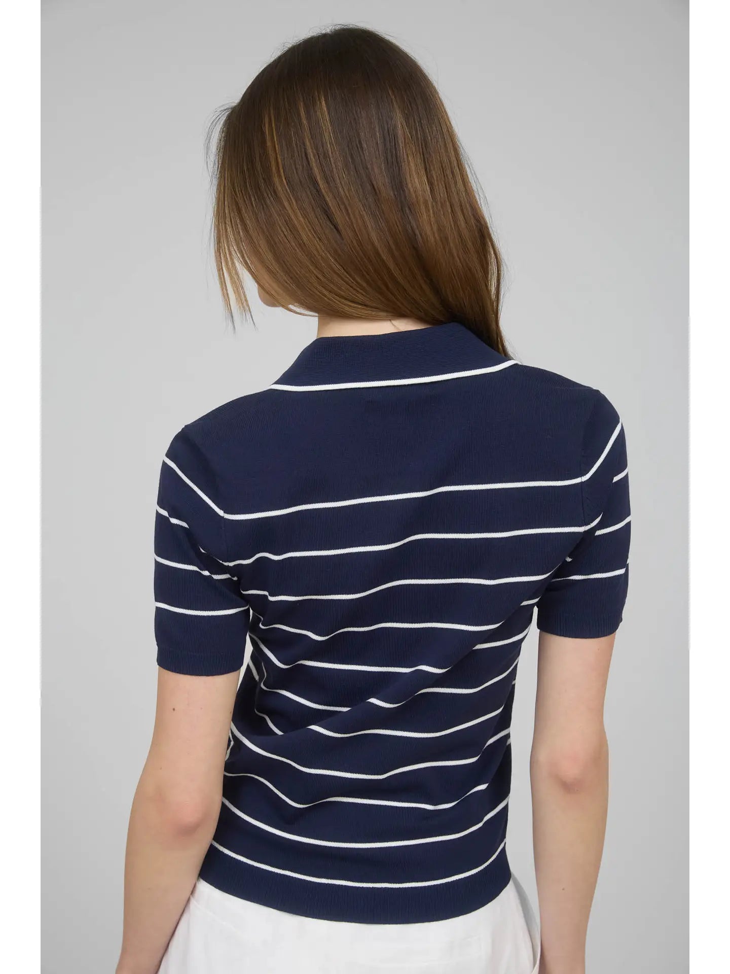 Stripe SS Knit Top