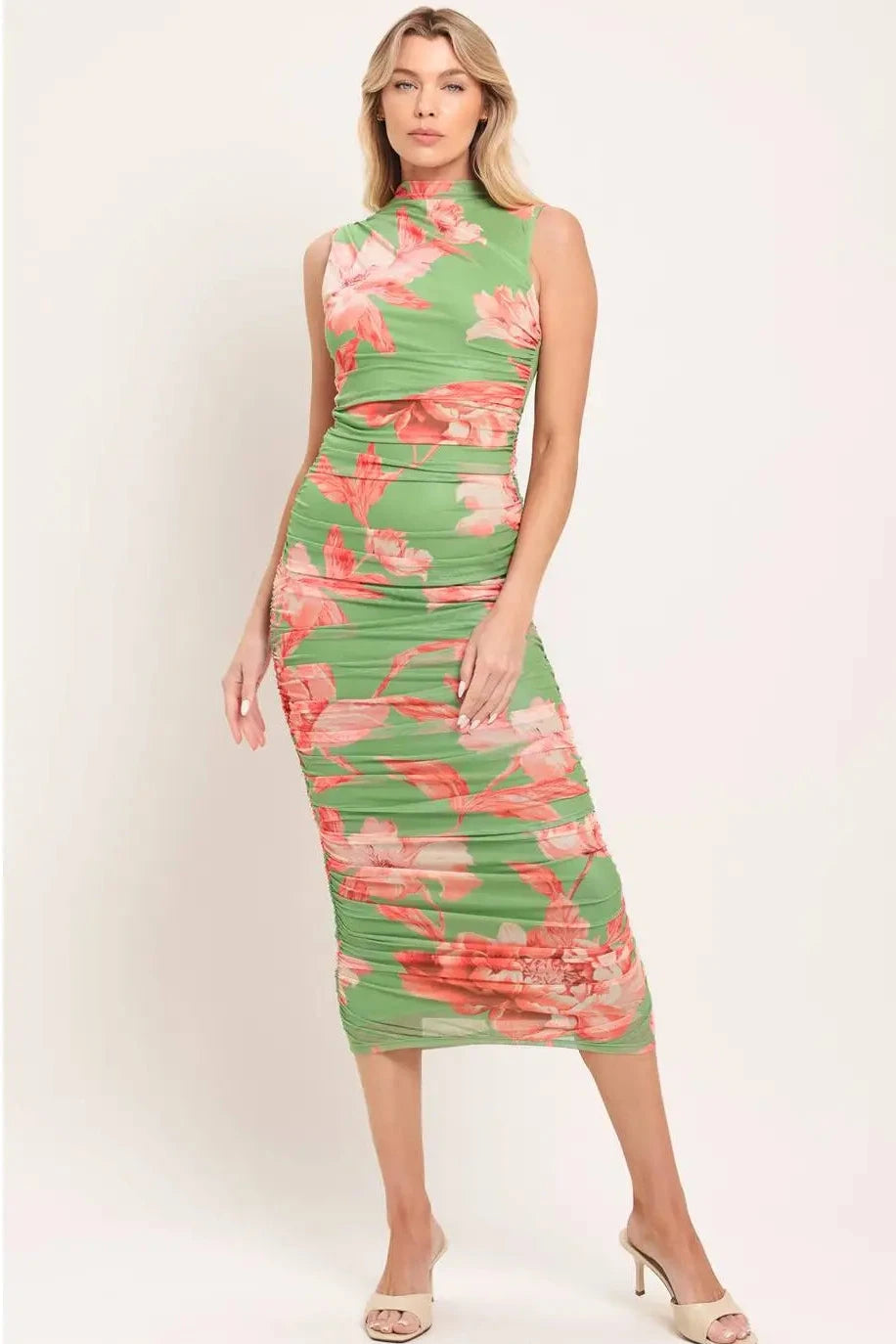 Printed Mesh Bodycon Dress (S-3X) – Valencia Boutique
