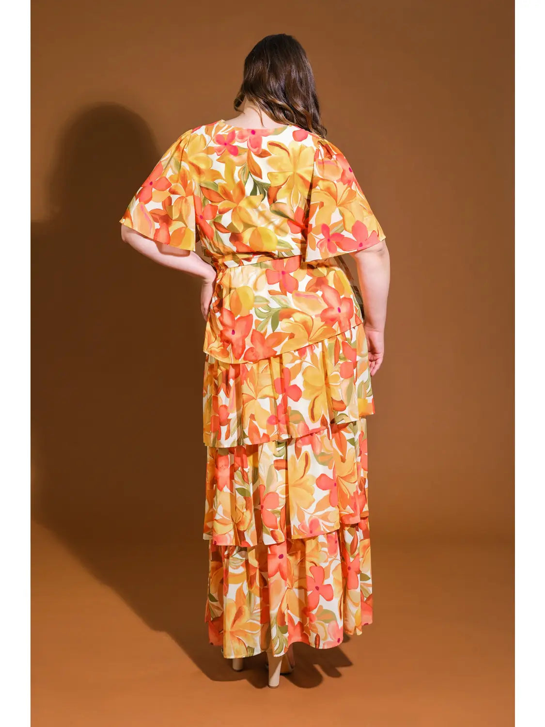 CURVE Tiered Autumn Maxi Dress