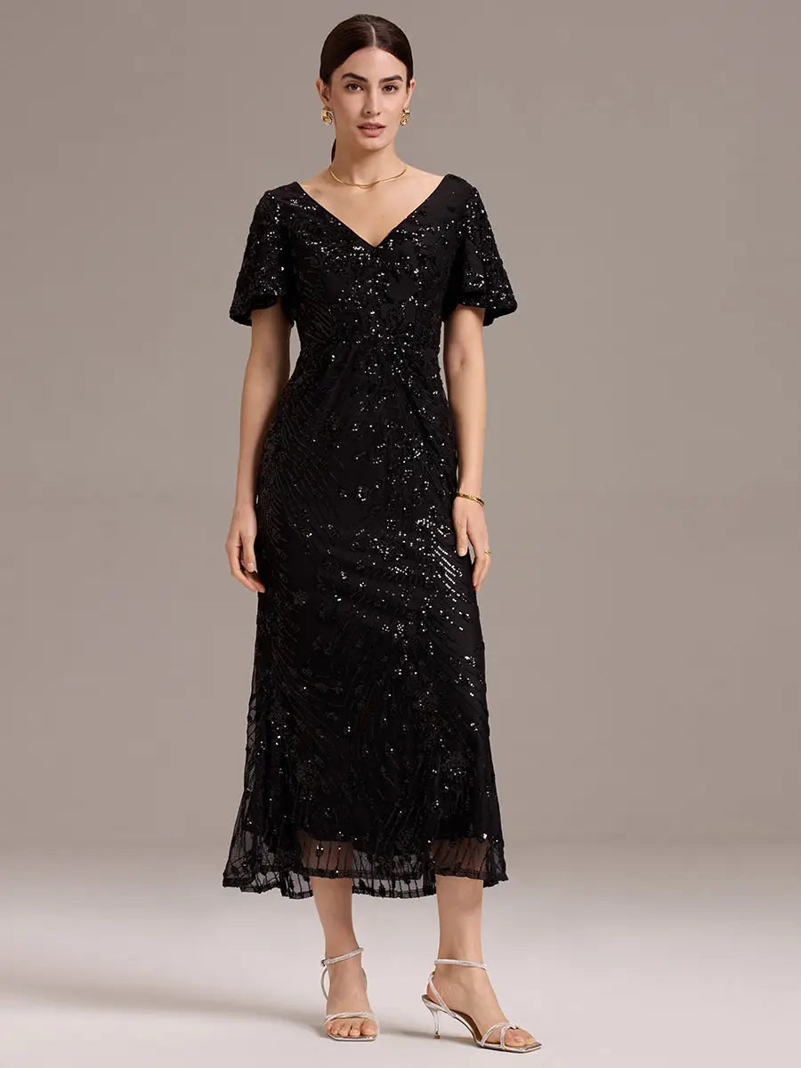Sequin Midi Dress (4-24)