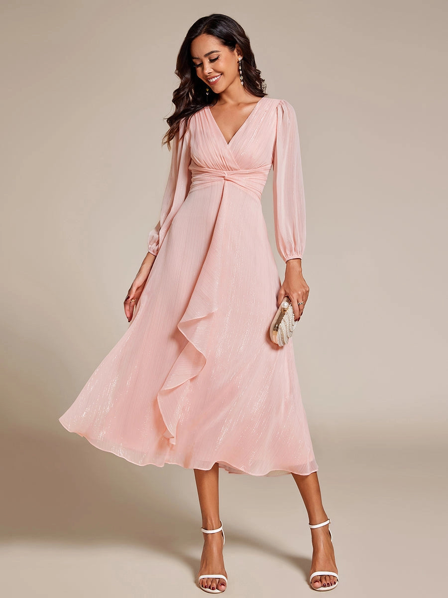 CURVE Lurex Chiffon Midi Dress