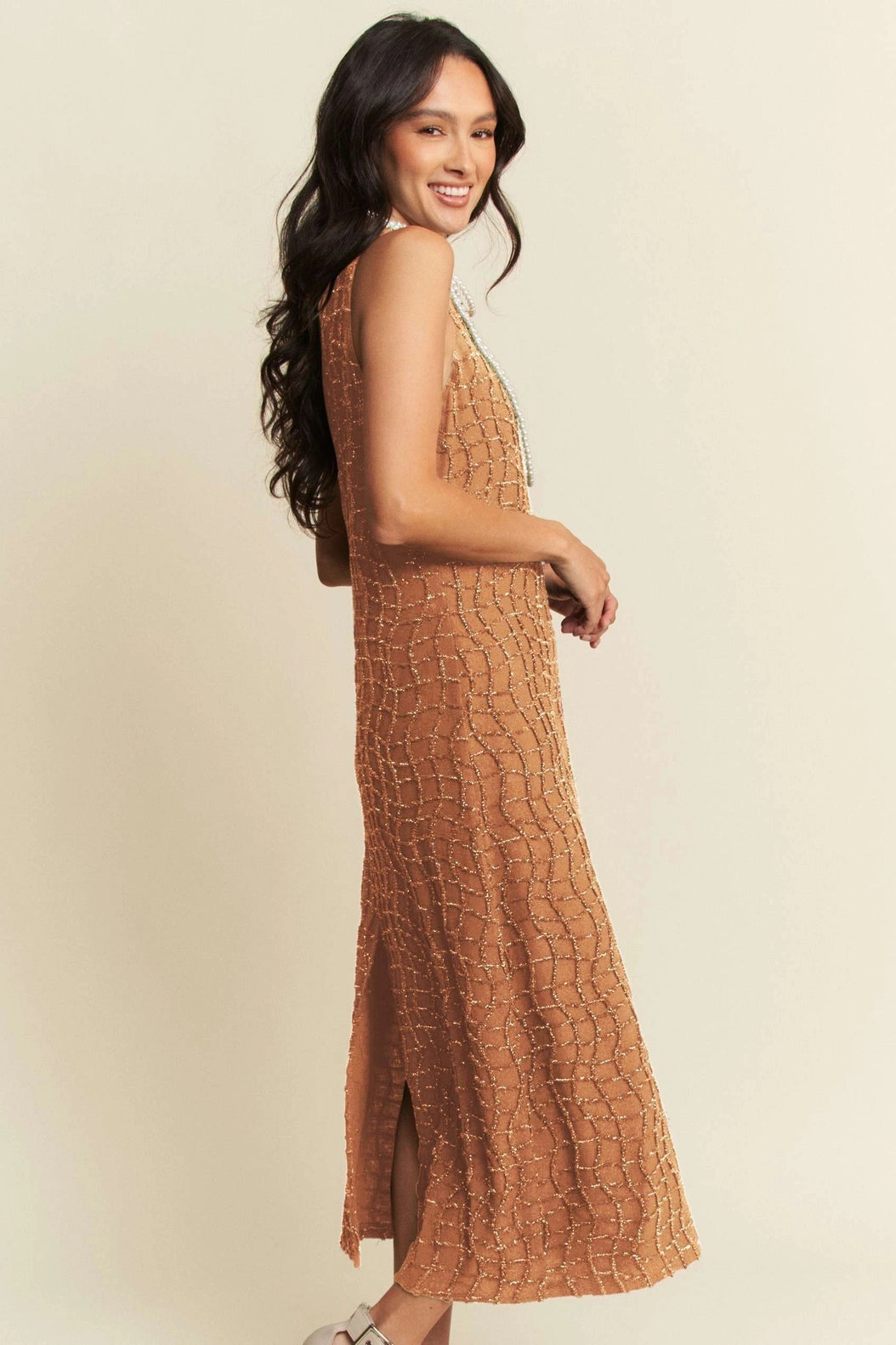 Lurex Midi Dress (S-3X)