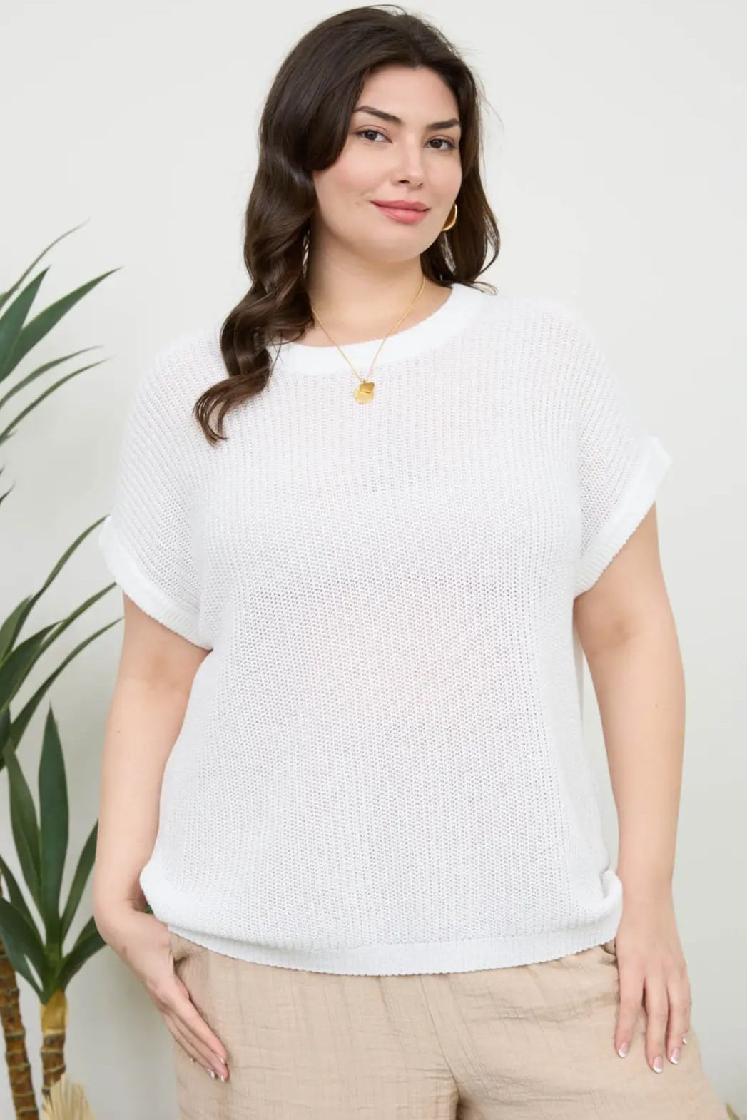 CURVE Loose Knit SS top