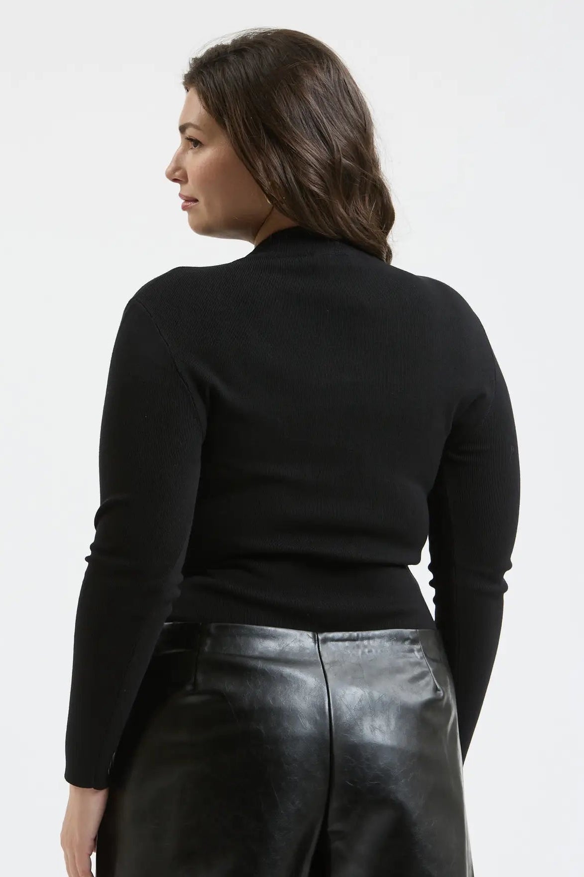 CURVE Mockneck Sweaterknit Top