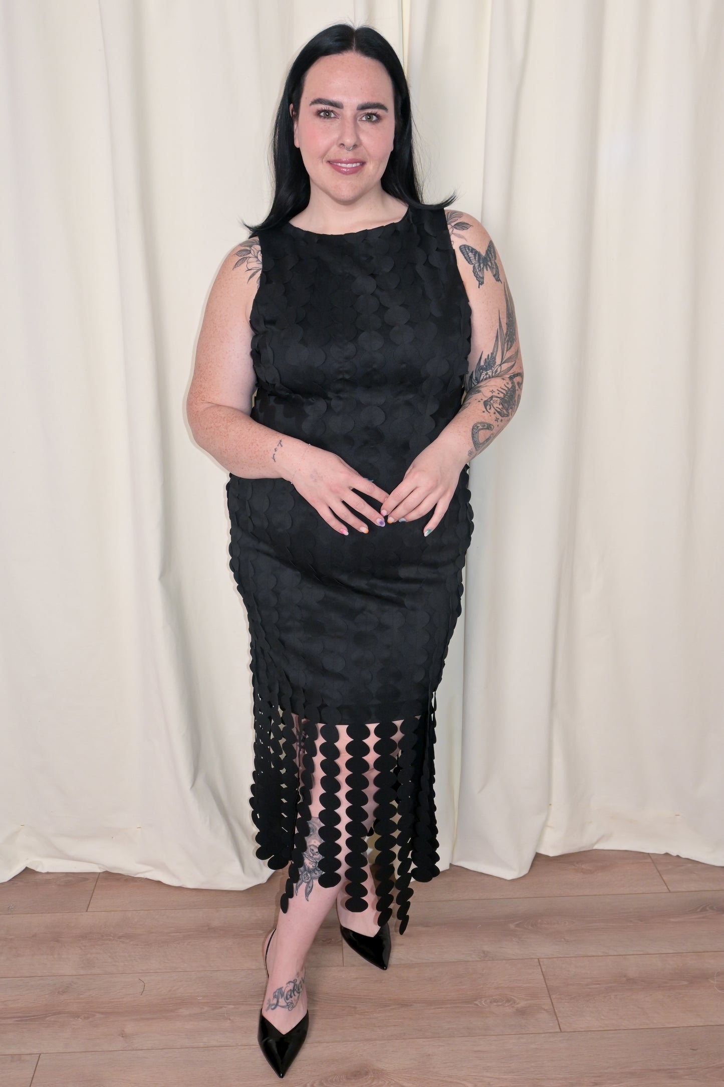 CURVE Medallion Fringe Midi Dress