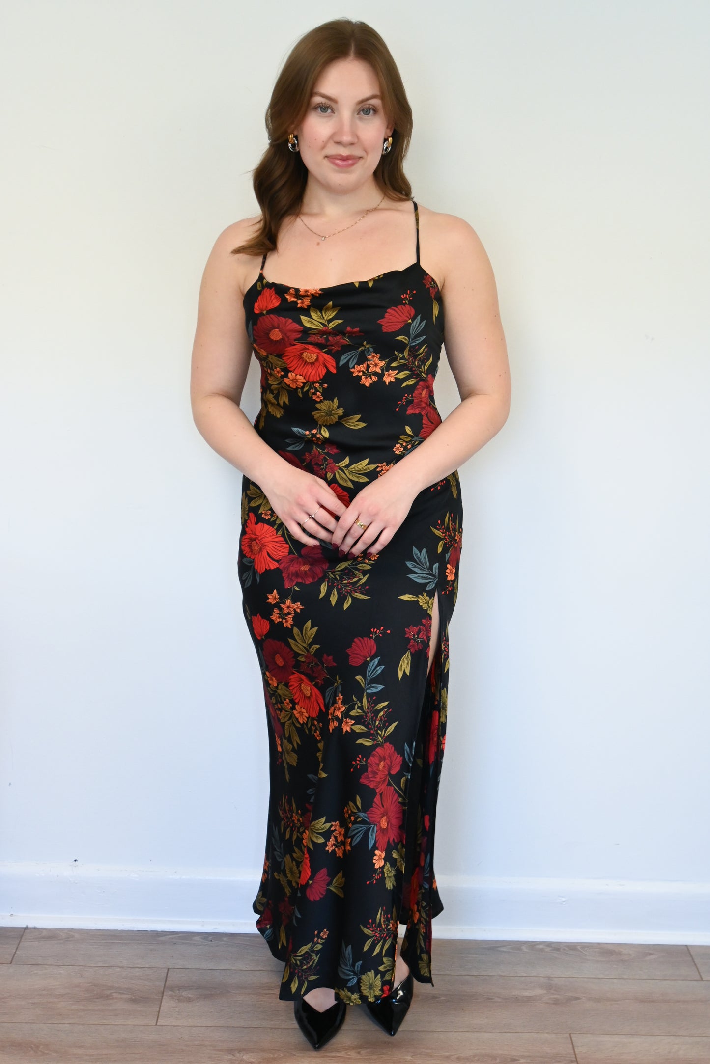 Low Back Floral Slip Dress