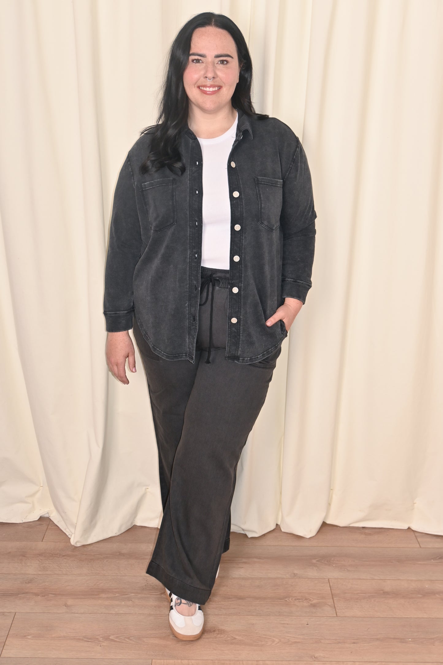 CURVE Knit Denim Shirt