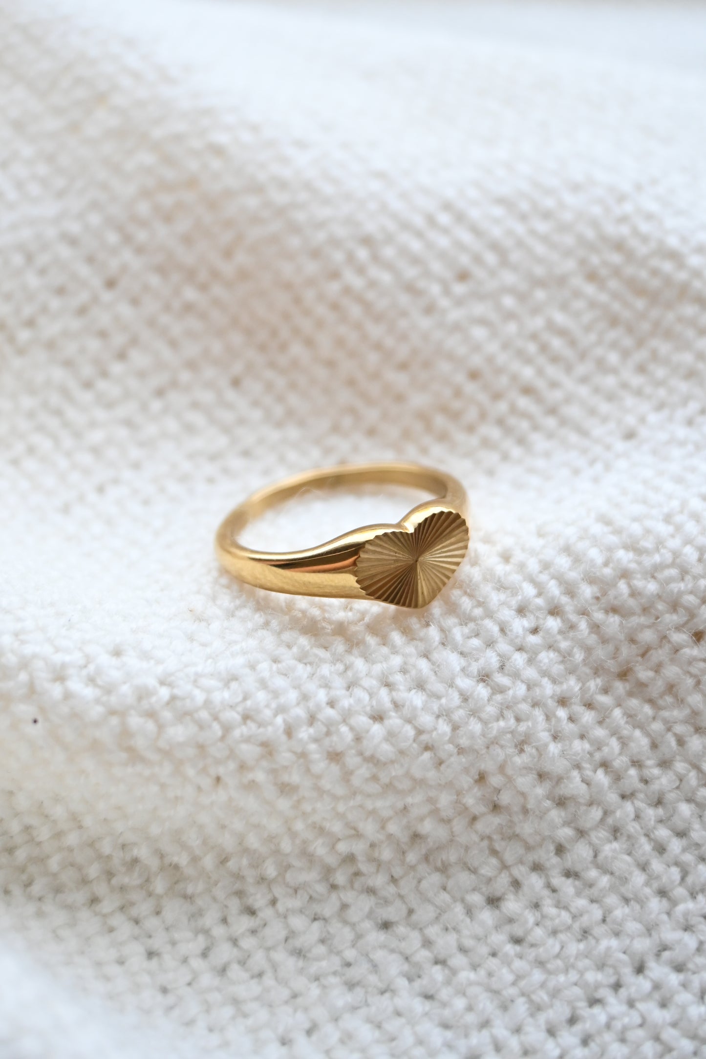 Textured Heart Ring