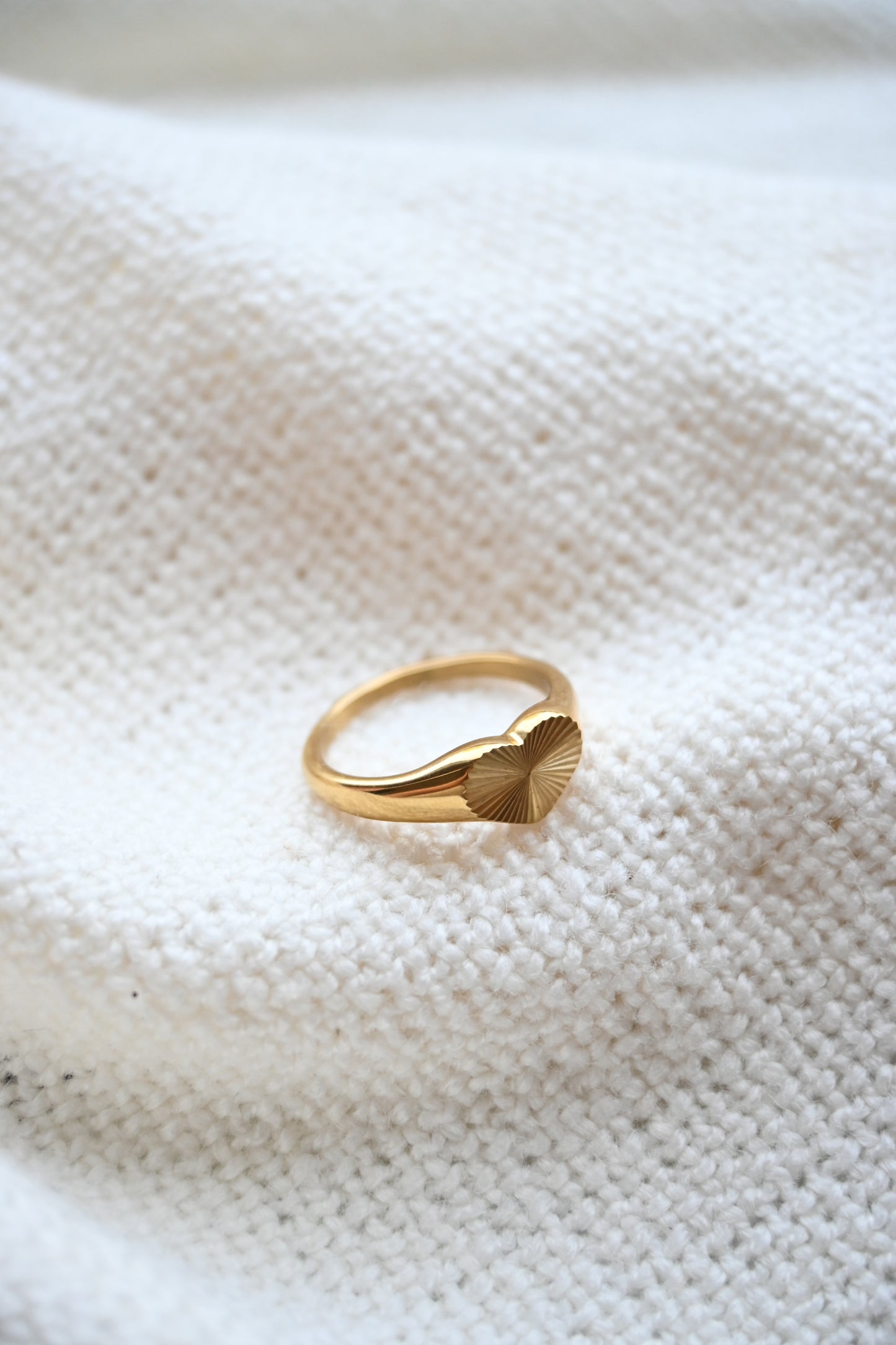 Textured Heart Ring
