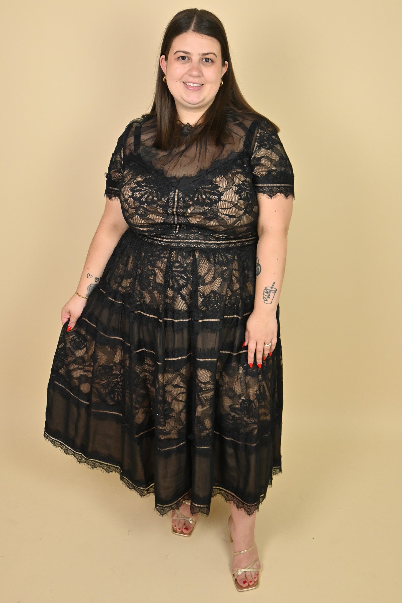 Illusion Lace Cocktail Dress (S-XXXXL)
