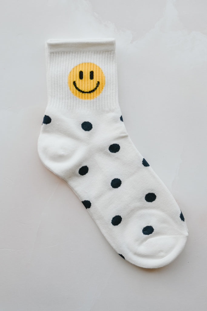 Happy Face Polka Dot Socks