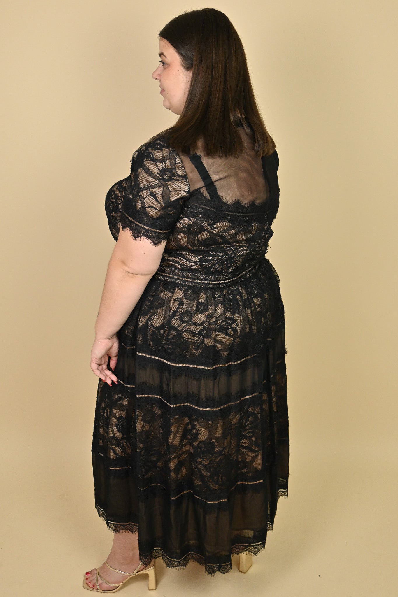 Illusion Lace Cocktail Dress (S-XXXXL)