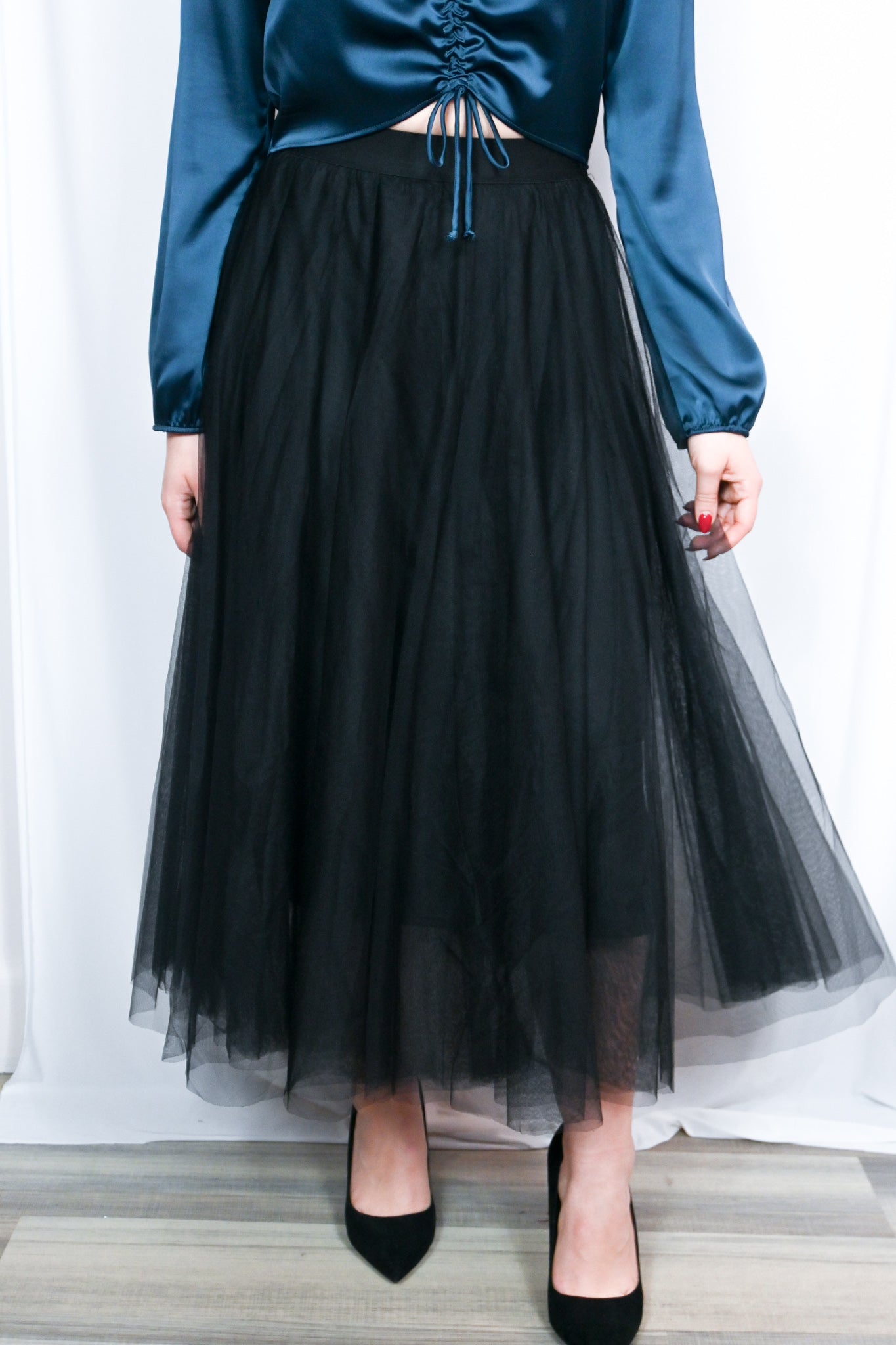 Tulle Midi Skirt (S-3X)