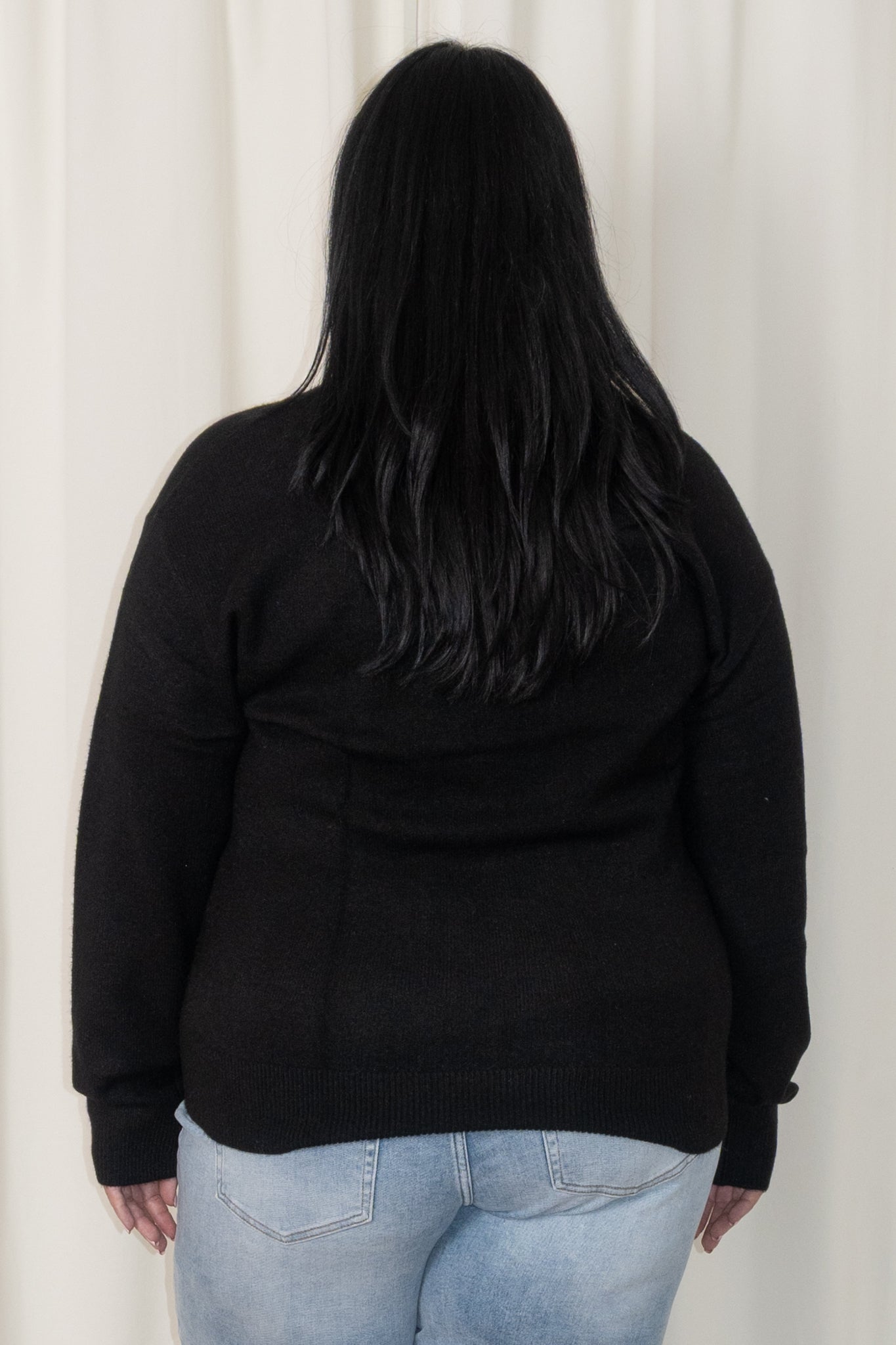 Oversized Knit Crew (S-XXXL ; Grey & Black)