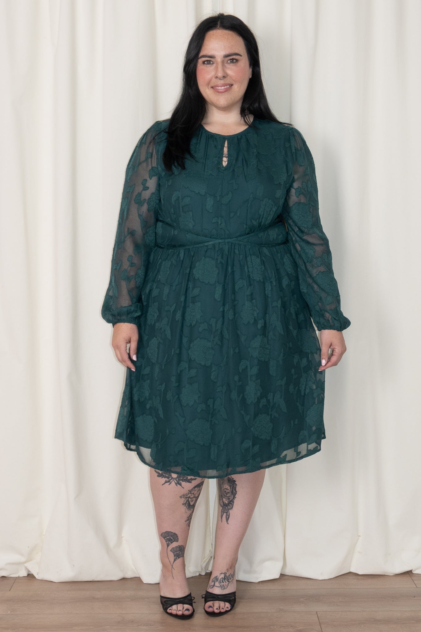 Botanical Whipser Mini Dress (S-3X)