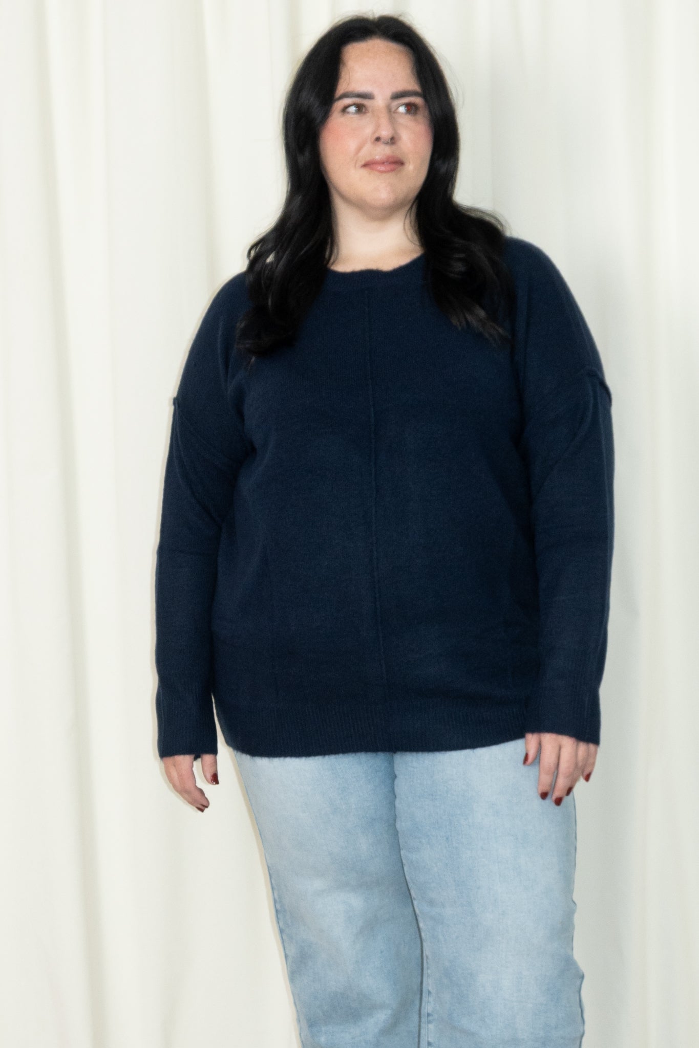 CURVE Exposed seam pullover