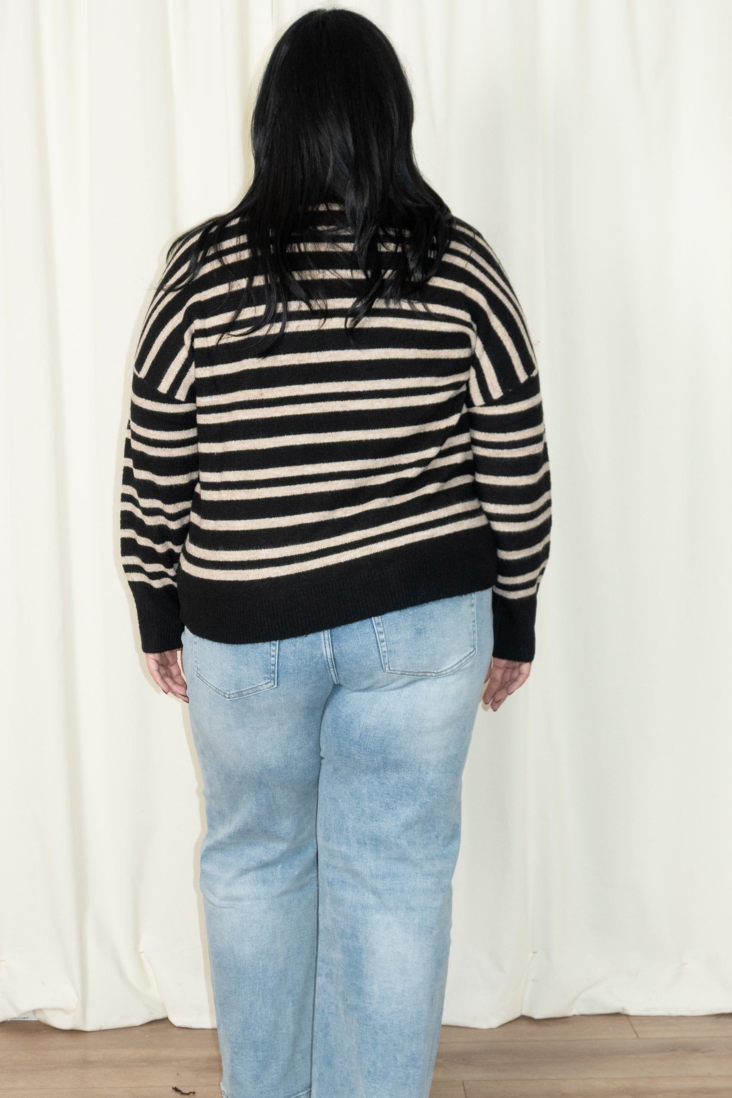 CURVE Striped Pullover Sweater