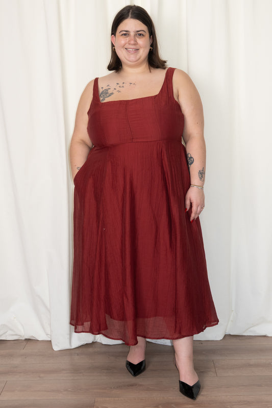 CURVE Square Neck Midi Dress