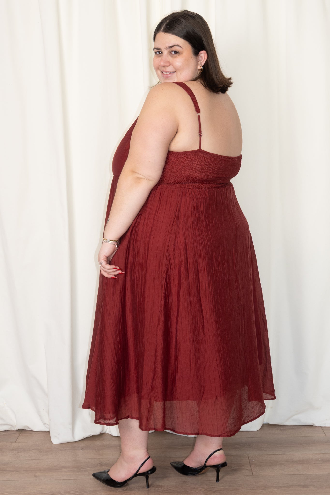 CURVE Square Neck Midi Dress