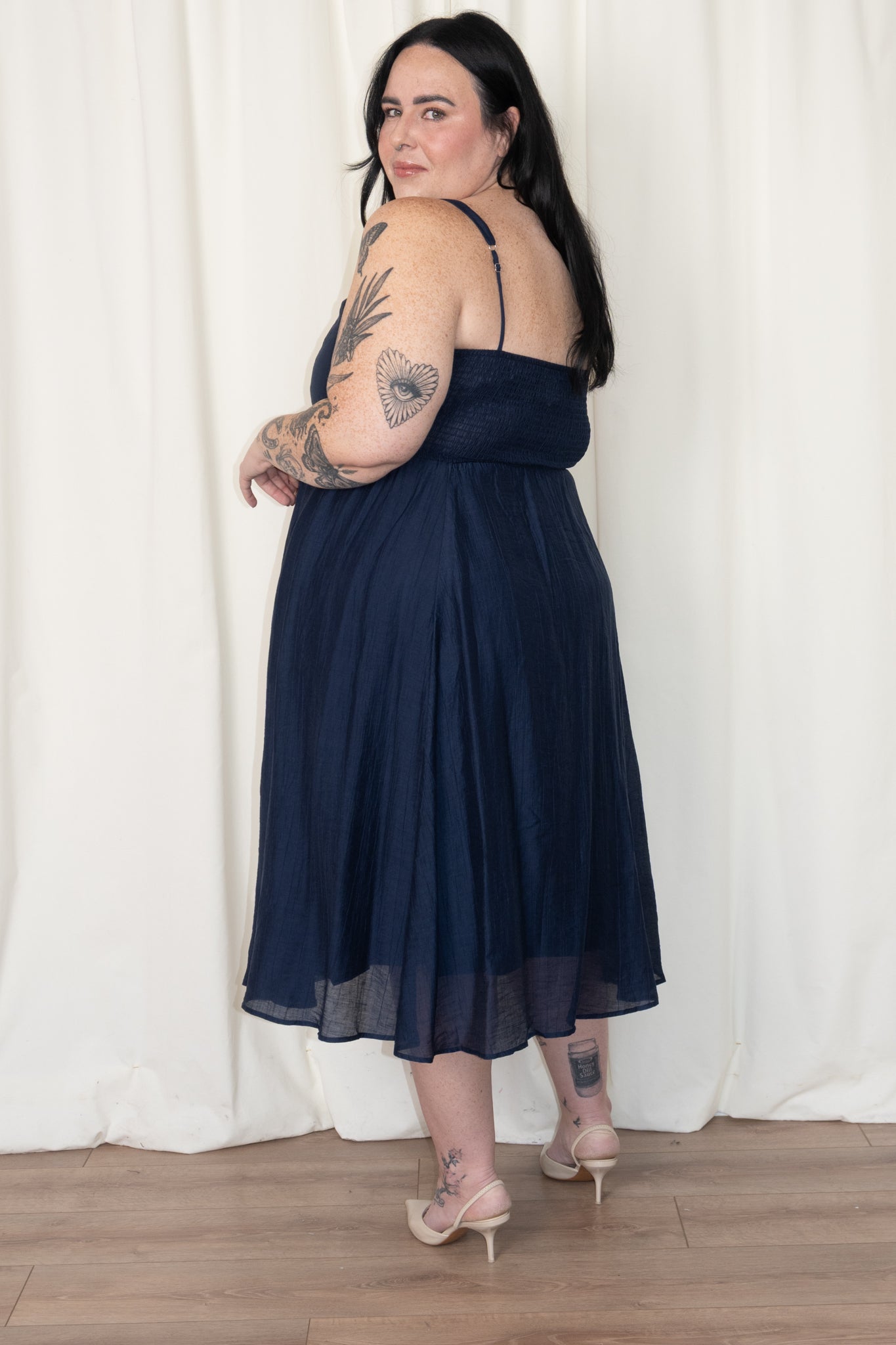 Square Neck Midi Dress (S-3X)