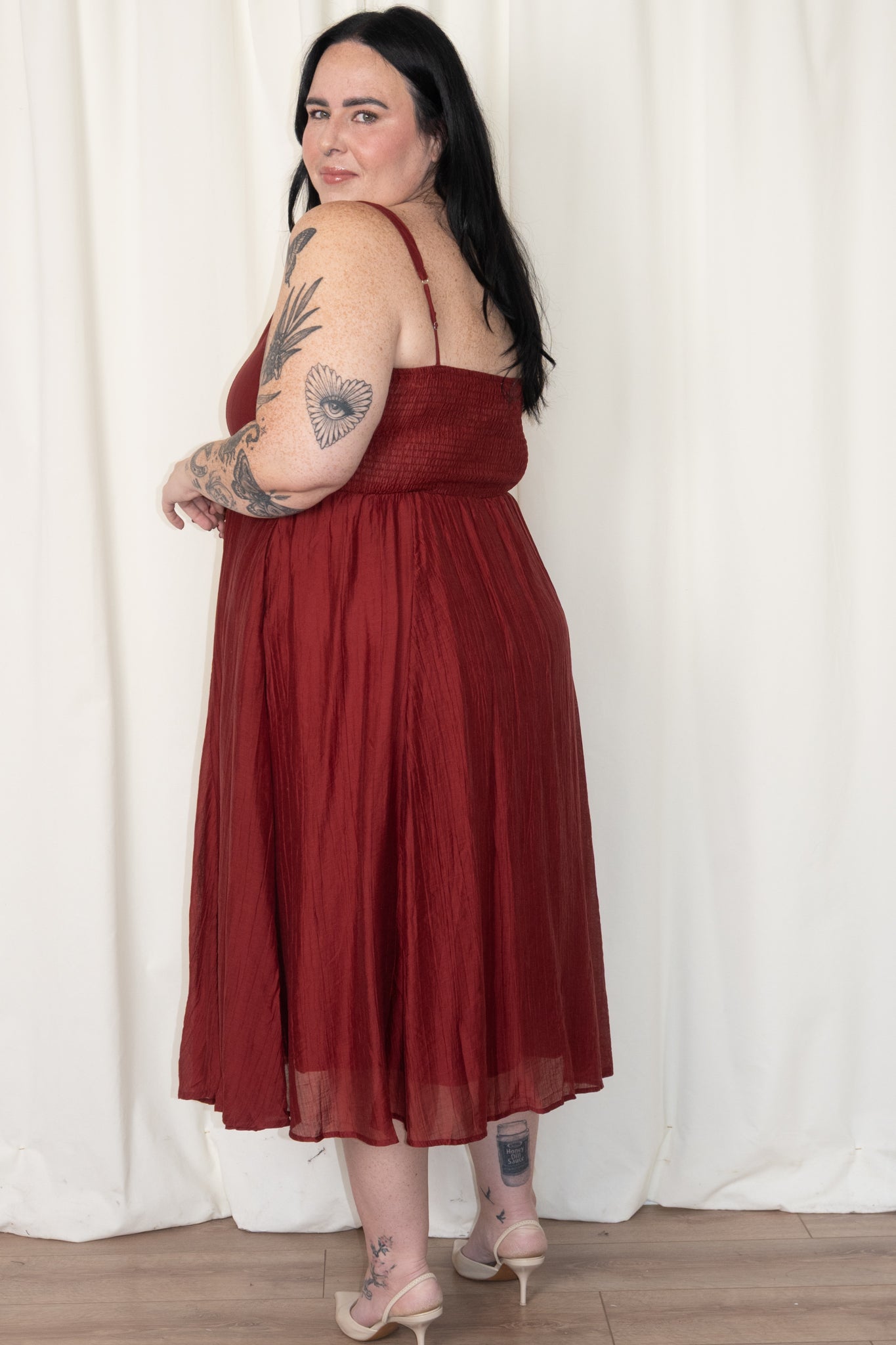 CURVE Square Neck Midi Dress