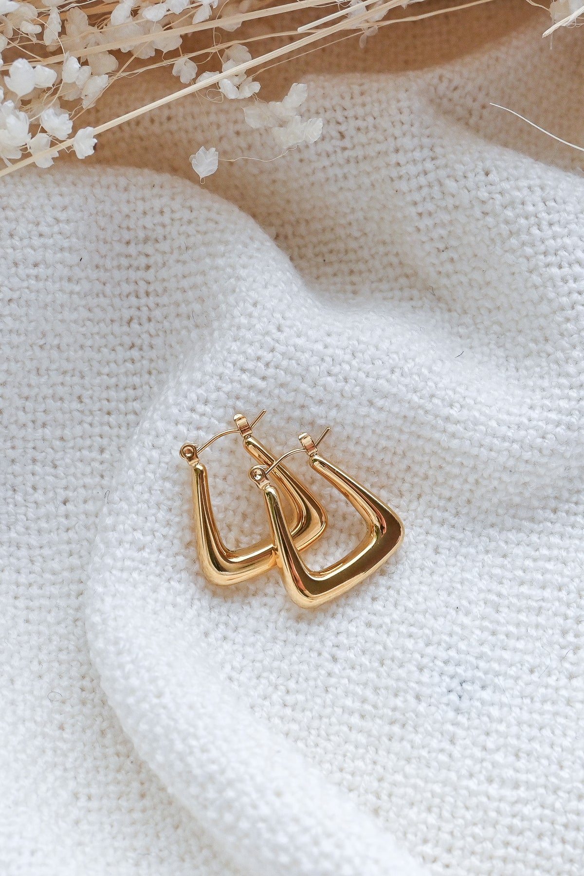 Geometric Hoop Earring