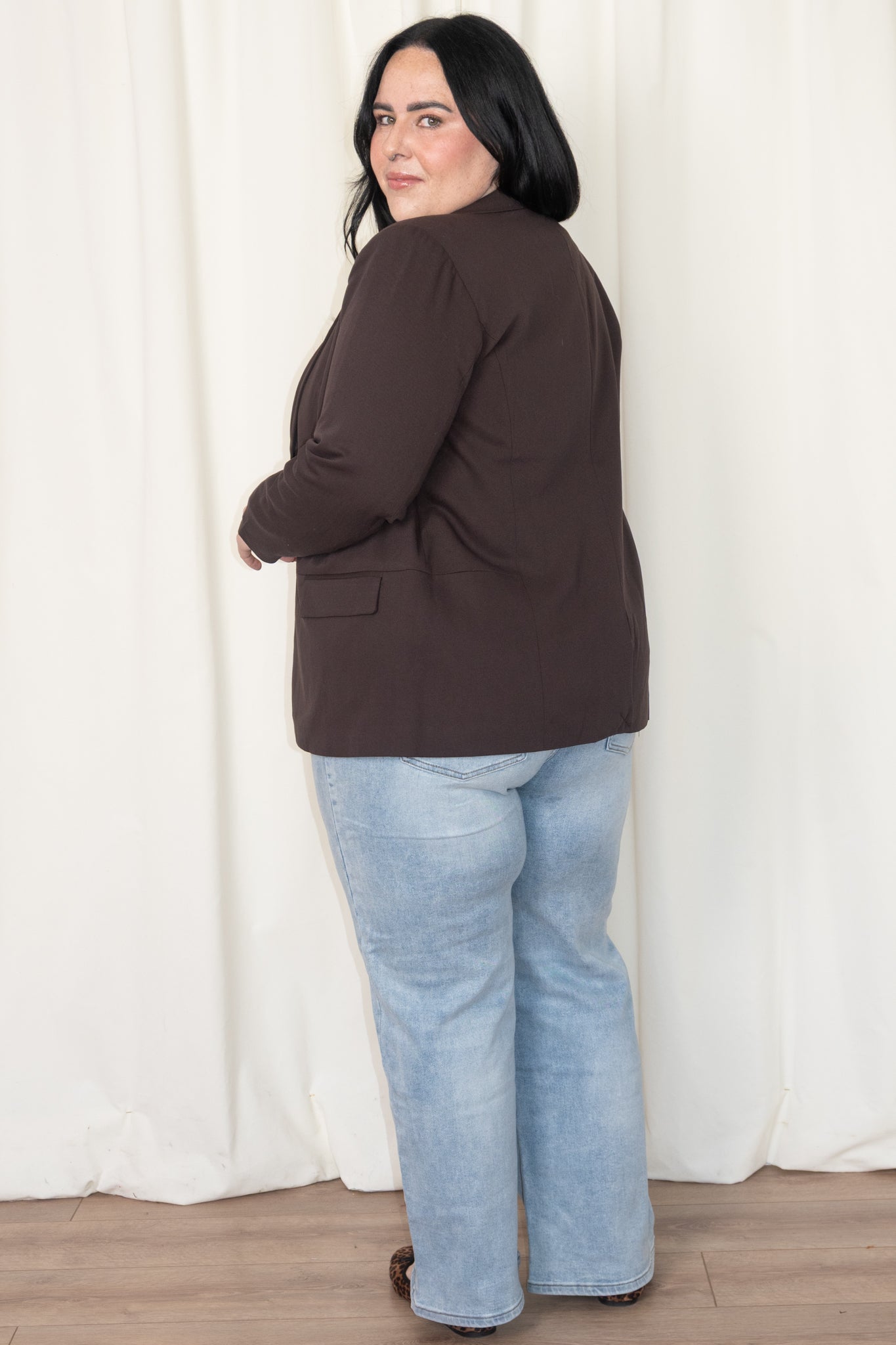 CURVE Sakira Chocolate Blazer