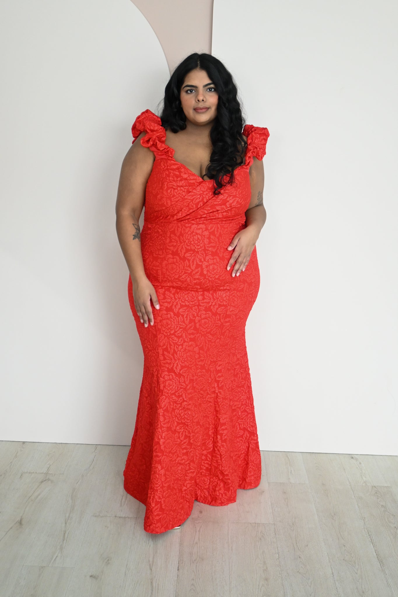 CURVE Jaquard OTS Mermaid Gown