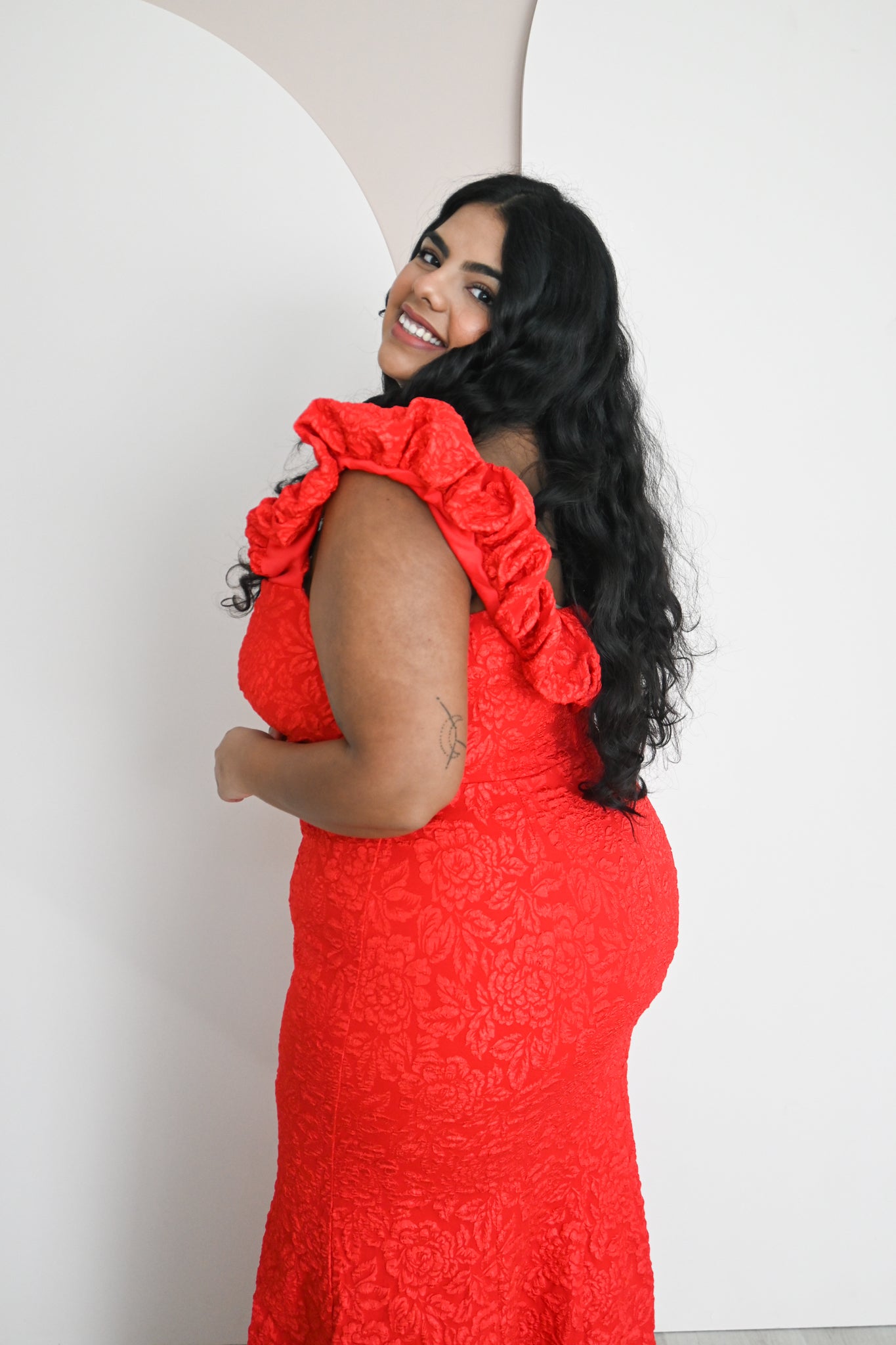 CURVE Jaquard OTS Mermaid Gown