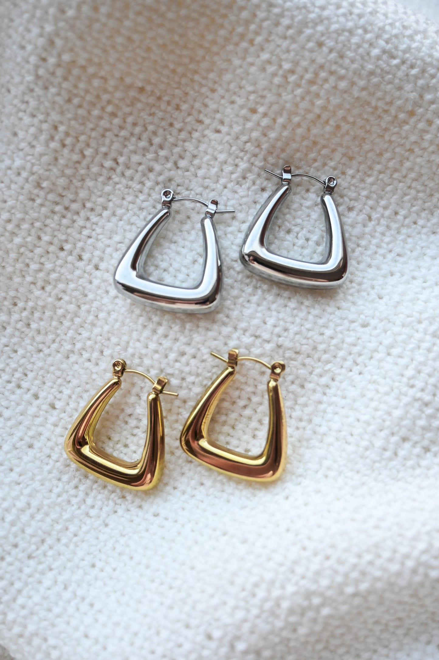 Geometric Hoop Earring