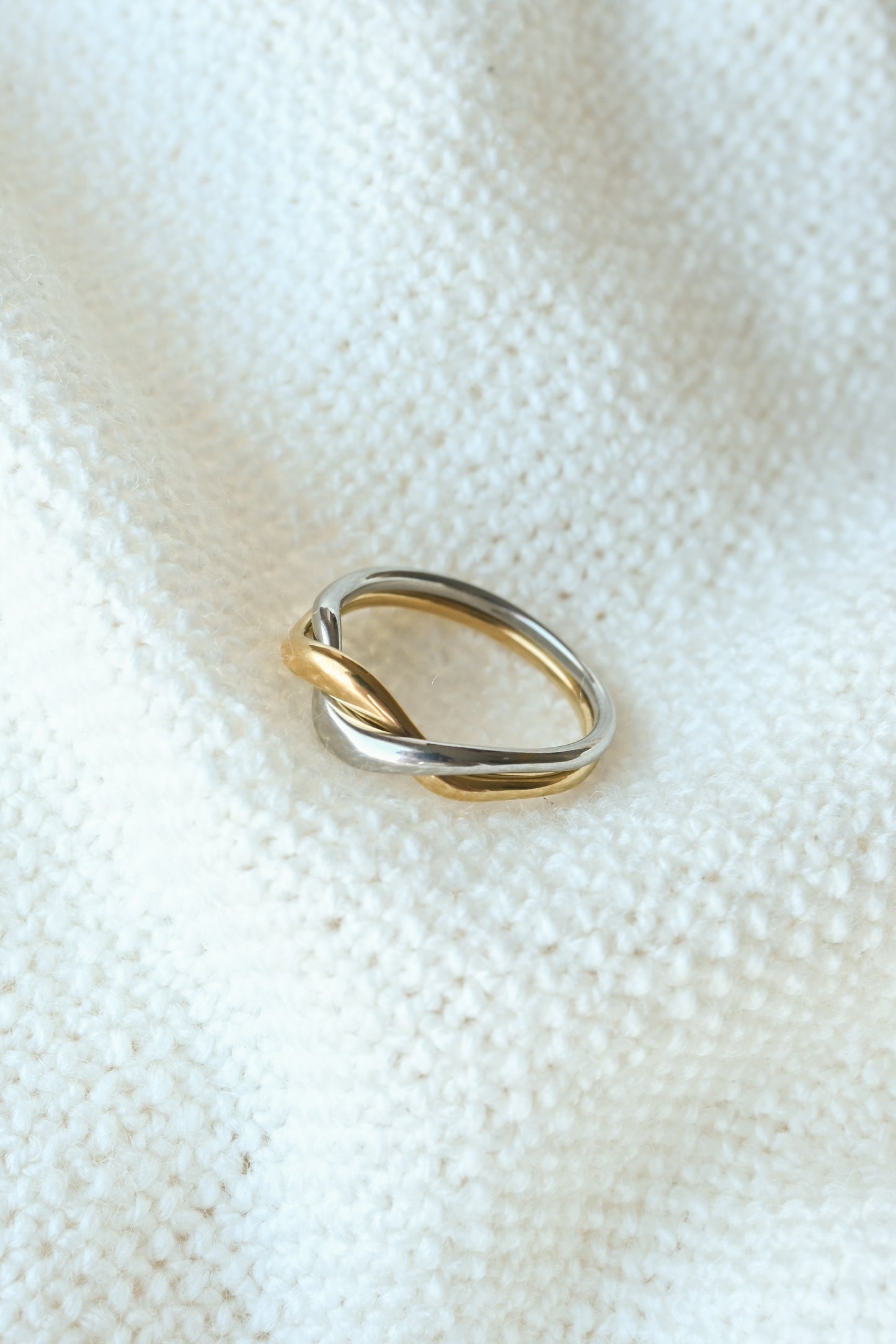 Mixed Metal Twist Ring