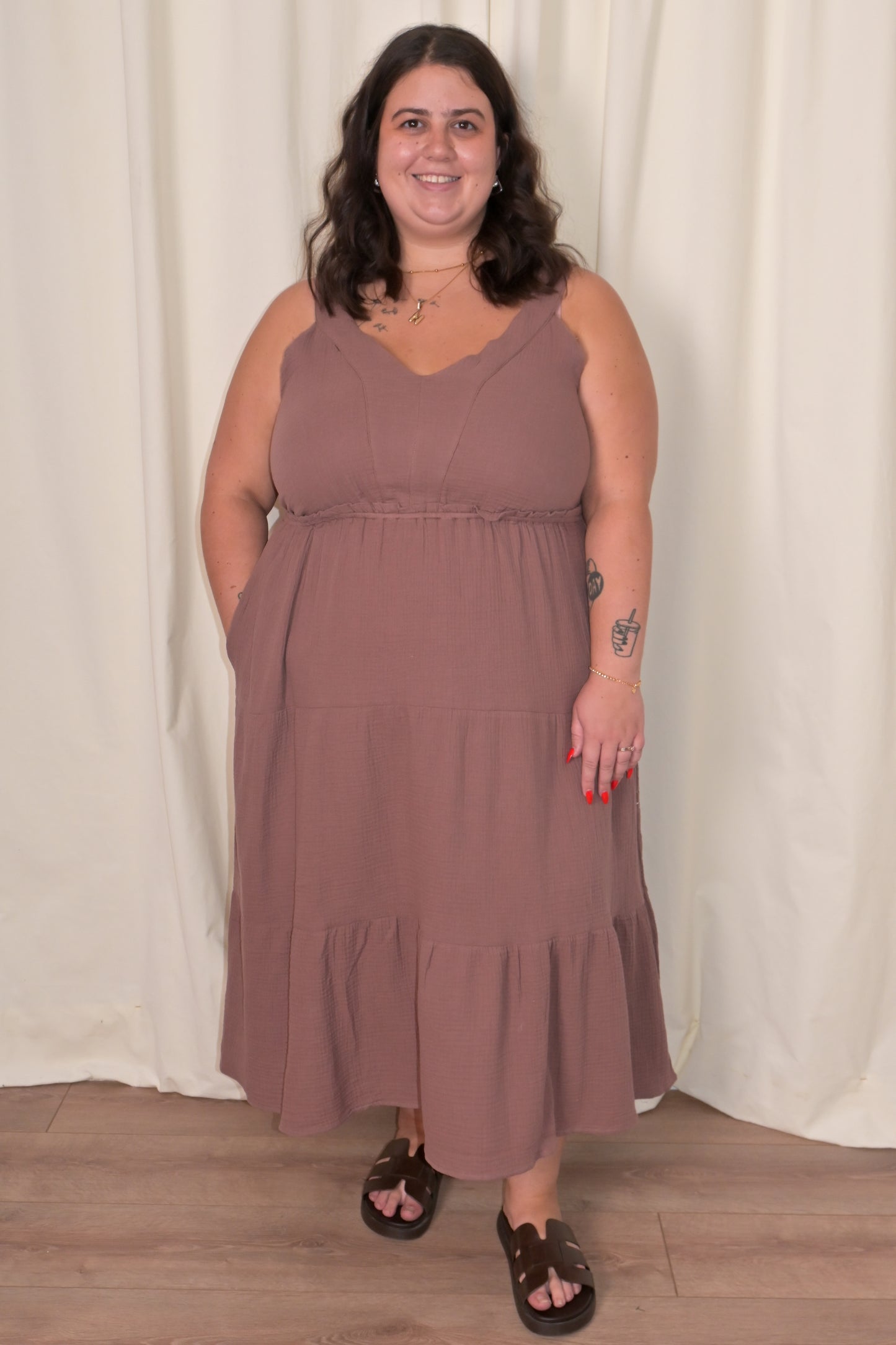 CURVE Gauzey Midi Dress
