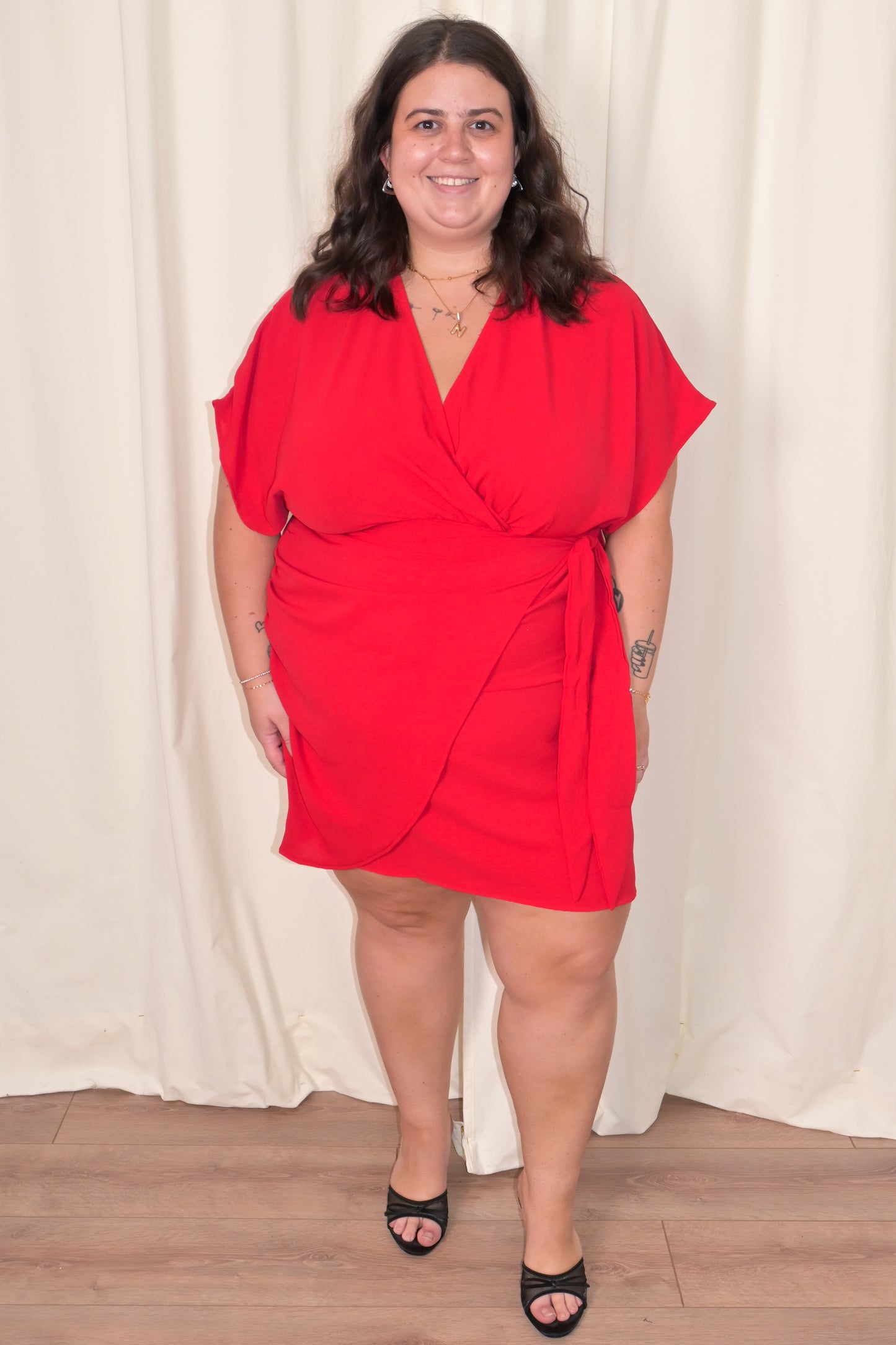 Wrap Mini Dress (S-2X)